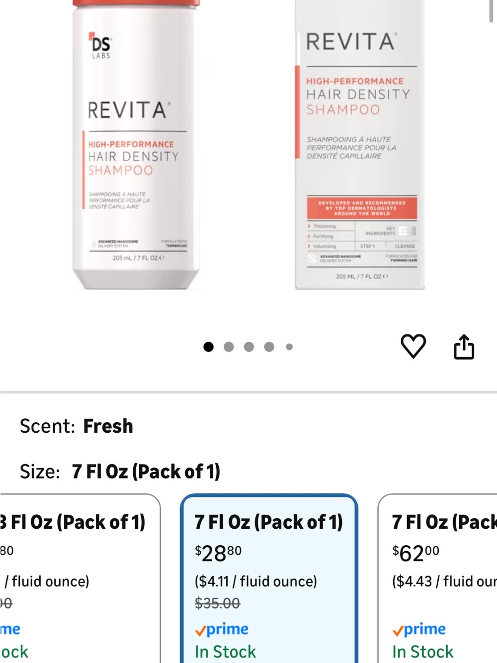 Revita High-Performance Hair Density Shampoo – White with Coral Cap - Picture 2 of 3